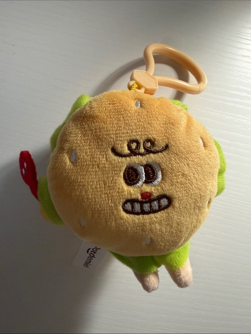 Plush Cheese Ham- Burger Clip-On Toy Stuffed animal Keychain
